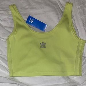 Neon green Adidas cropped tank top size: M